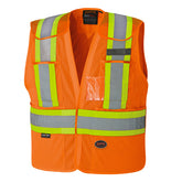 Pioneer 6932 Hi-Viz Orange Tear-Away Safety Vest